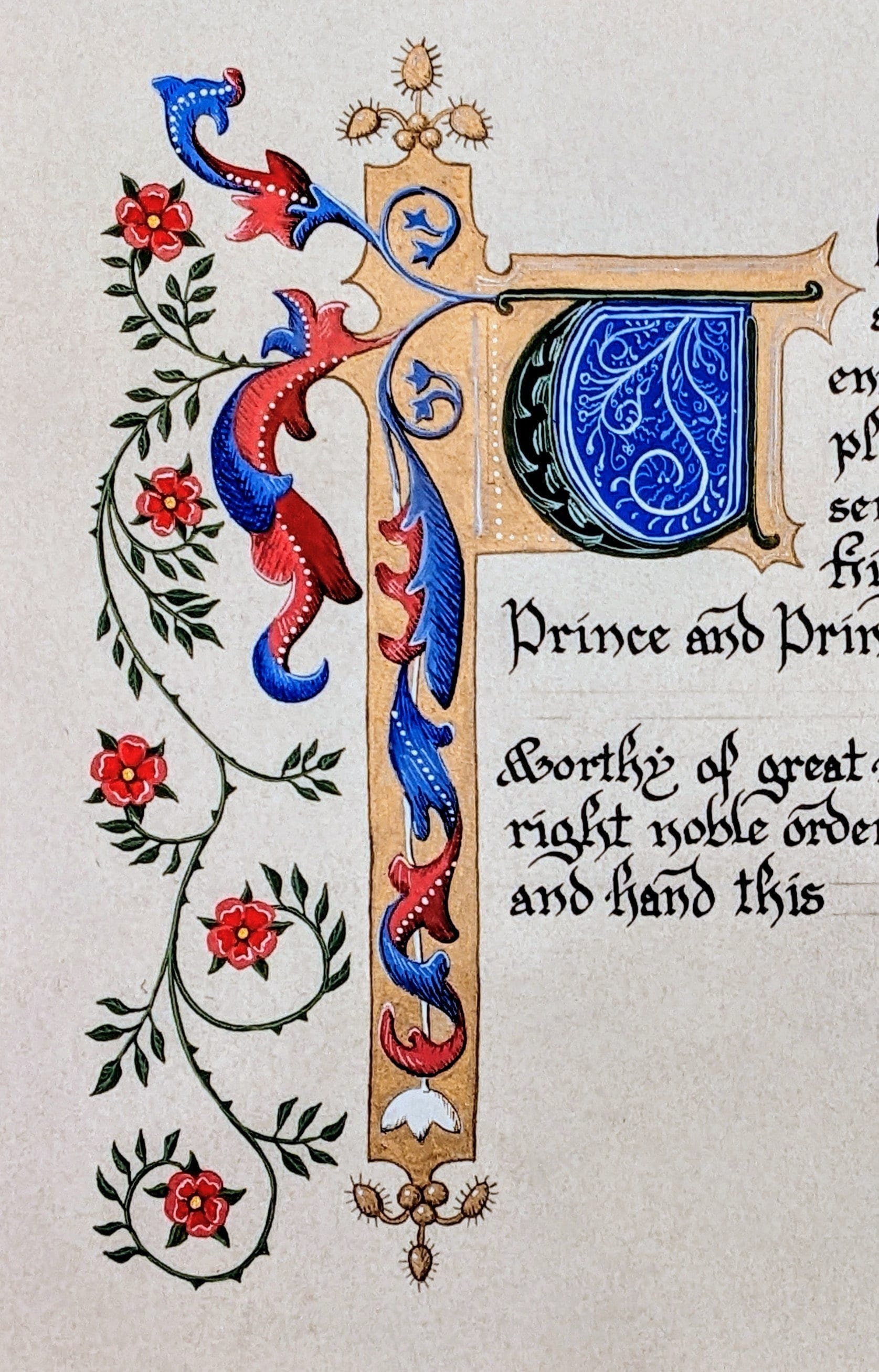 Custom Medieval Scroll With Calligraphy and Illumination - Etsy