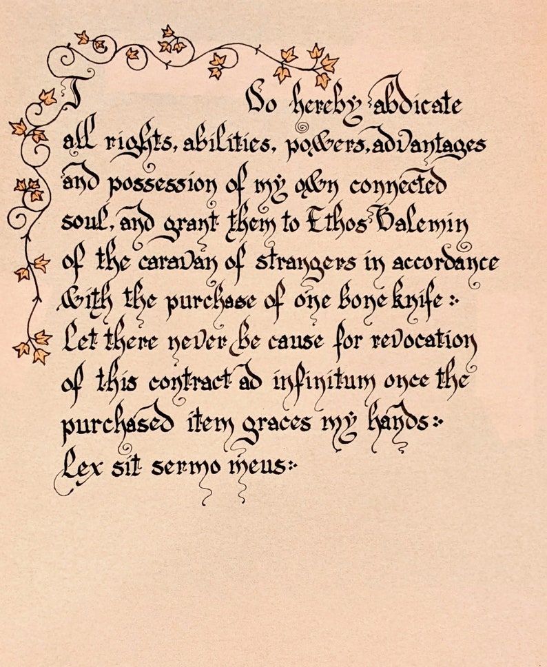 Custom Medieval Scroll With Calligraphy and Illumination - Etsy