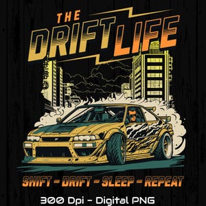 JDM Racing PNG, Street Racing, Digital Download Race Car Clipart, Japanese Drift Car, Sublimation Art for Car Lovers, Anime Racing Graphic
