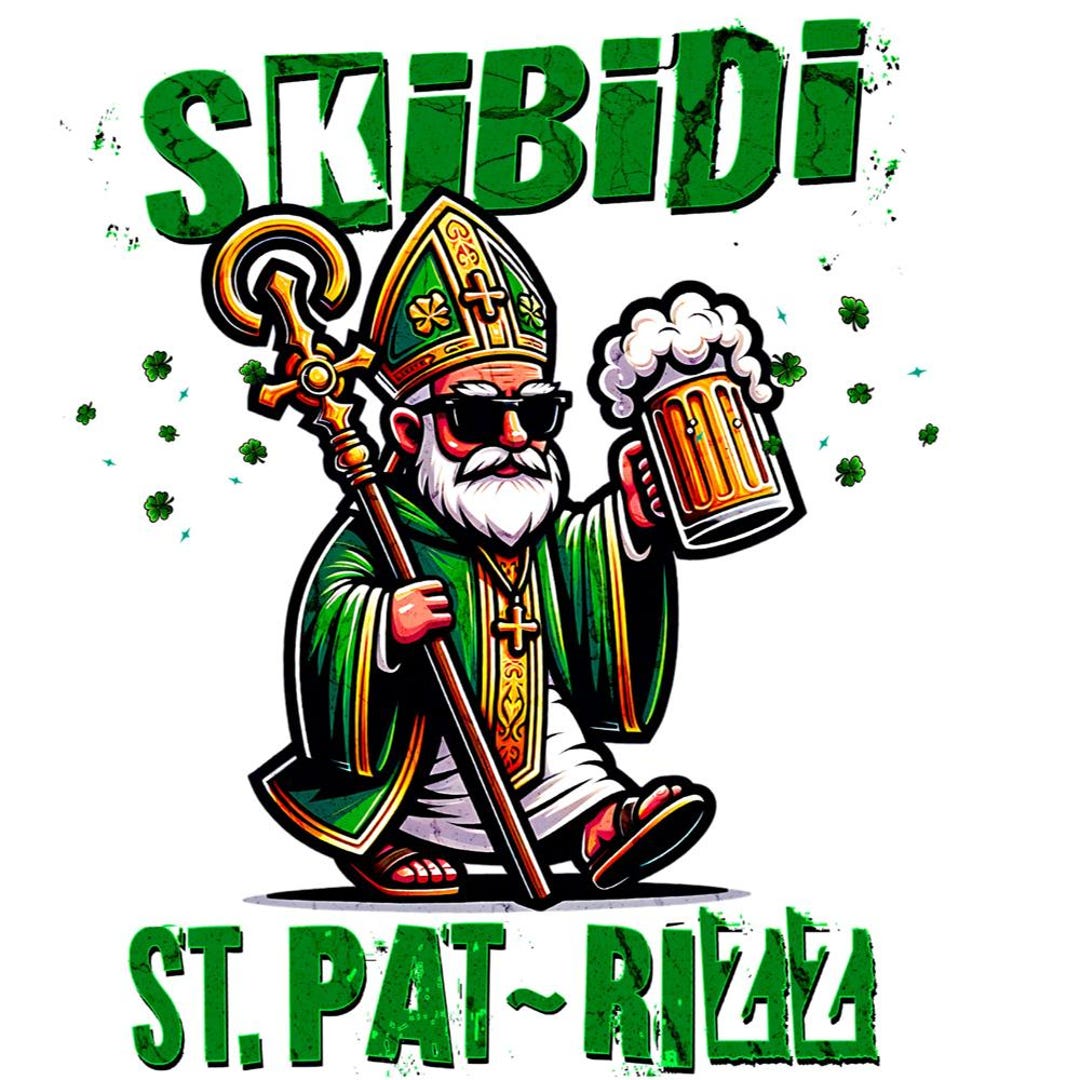 St Patrick's Day Skibidi Png, Funny Saint St. Pat Rizzler Svg, Beer ...