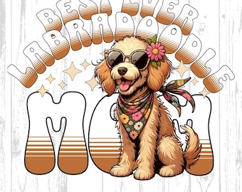 Hundmamma PNG, Labradoodle-älskare sublimeringsdesign, söt hundmamma-present, digital nedladdning för hund-T-shirts, husdjursälskare PNG, mors dag-hund PNG