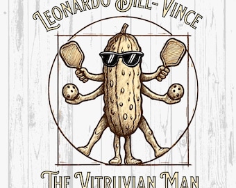 Grappige augurkbal PNG, man van Vitruvius augurkbal png, schattige augurk clipart, instant digitale png-download voor augurk sublimatie kunst