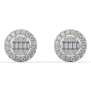 14K Gold Moissanite Stud Earrings: Classic Solitaire Jewelry