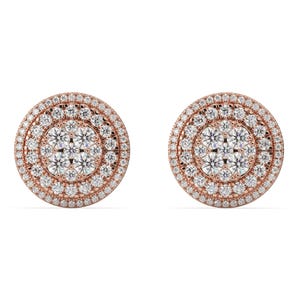 14k gold earrings diamond earring moissanite earring screw back earrings flower stud earrings gift for women