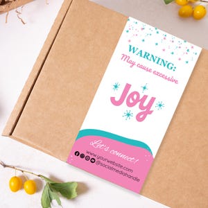 Editable Box Label Canva Template, Printable Shipping Parcel Sticker, DIY Thank You Sticker, Packaging Seal Design, Box Seal Sticker Design
