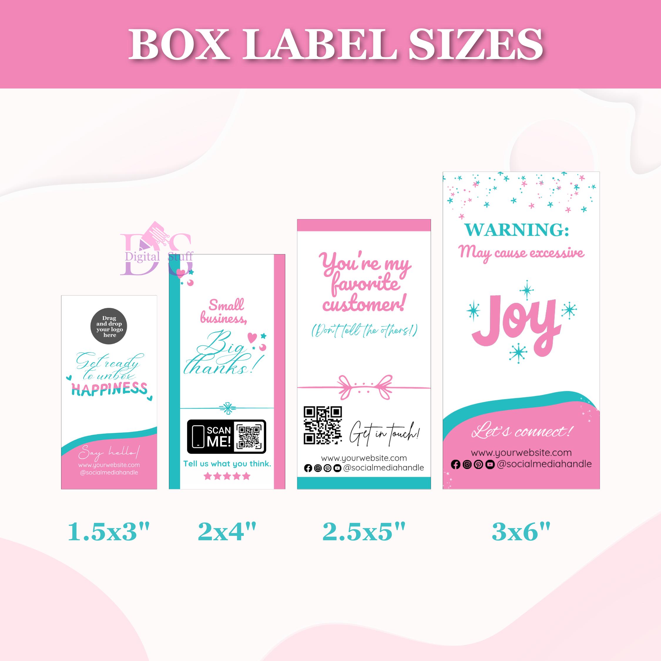 Editable Box Label Canva Template, Printable Shipping Parcel Sticker ...