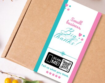 Editable Box Label Canva Template, Printable Shipping Parcel Sticker, DIY Thank You Sticker, Packaging Seal Design, Box Seal Sticker Design