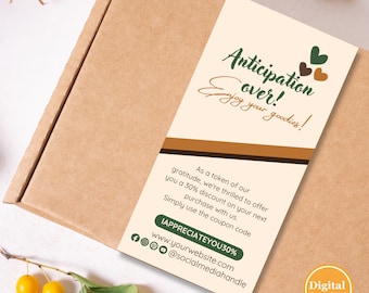 Branded Box Seal Template, Witty Small Business Packaging, Printable Shipping Label, Order Custom Branded Packaging Sticker