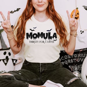 Halloween Coffee Shirt, Coffee Lover Mom Shirt, Halloween Coffee Lover Gift, Spooky Mama Shirt, Funny Halloween Mom Shirt, Fall Coffee Shirt