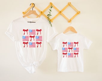 Mommy and Me 4th of July Shirt, Matching 4th of July Shirt, Girls 4th of July Shirt Family Flag Shirt 4th of July, Kids 4th of July