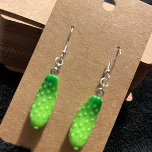 pickle earrings