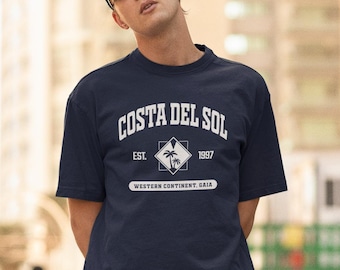 Final Fantasy VII Oversized Costa Del Sol TShirt Trendy Gaming Gift For Cozy Gamer FF7 Graphic Tee Final Fantasy 7 Merch College Shirt