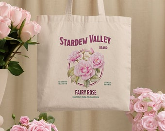 Stardew Valley Tote Bag Fairy Rose Tote Trendy Gift For Cozy Gamer Vibes Pelican Town Unique Canvas Tote Bag Stardew Merch