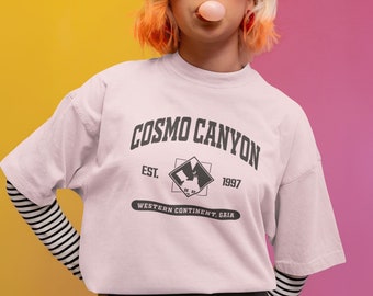 Final Fantasy VII Oversized Cosmo Canyon TShirt Trendy Gaming Gift For Cozy Gamer FF7 Graphic Tee Final Fantasy 7 Merch College Shirt