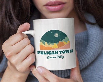 Stardew Valley-koffiemok, Cosy Gaming, Pelican Town, trendy gamercadeau, gezellige gamingmerchandise, retrodesign, Stardew Merch, keramiek 11 oz
