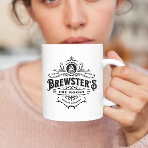 Brewster's Roost Cafe Coffee Mug, Cozy Gaming, Gamer Tea Cup, Trendy Birthday Gamer Gift, Cozy ACNH Merch, Vintage Design, Ceramic 11 oz