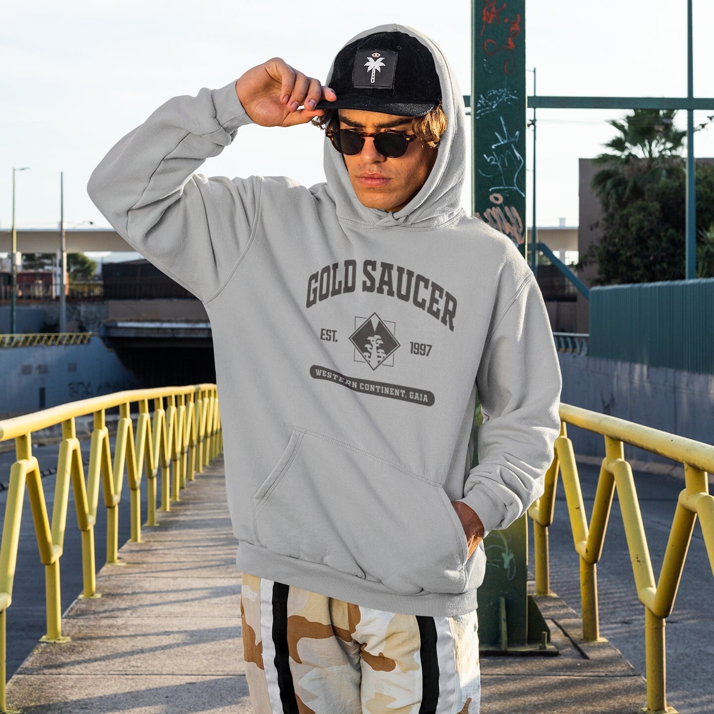 Final Fantasy 7 Gold Saucer Unisex Hoodie, College Style, Final 