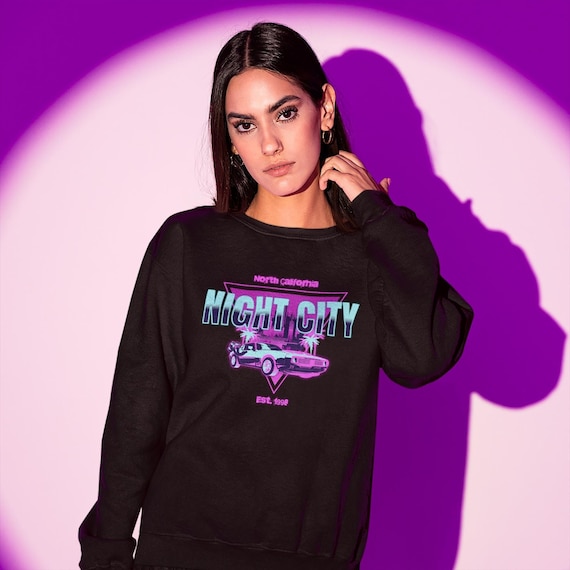 Cyberpunk 2077 Night City Sweatshirt Neon Style Graphic Tee