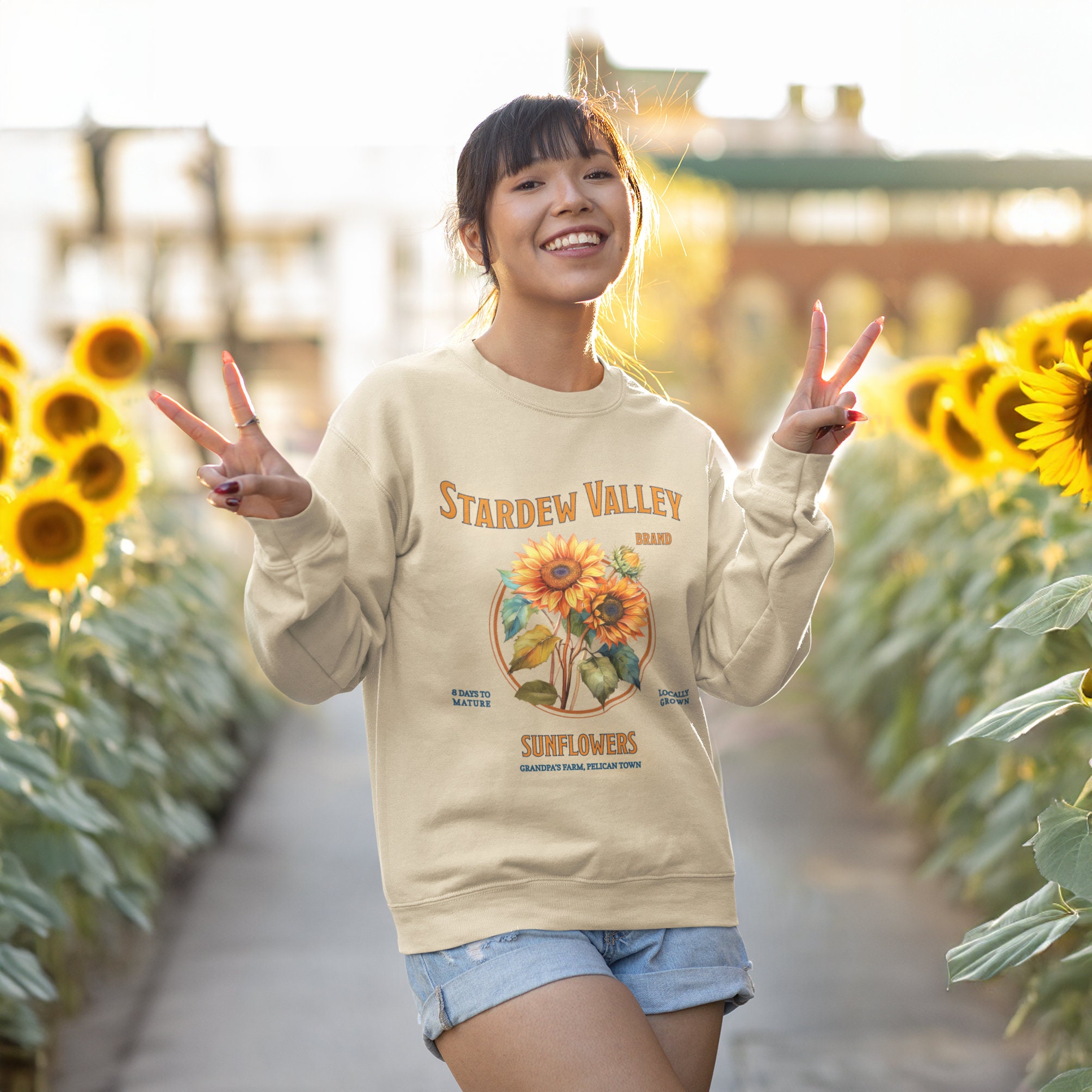 Stardew Valley Sweatshirt Sunflower Pullover Trendy Gaming Gift for ...