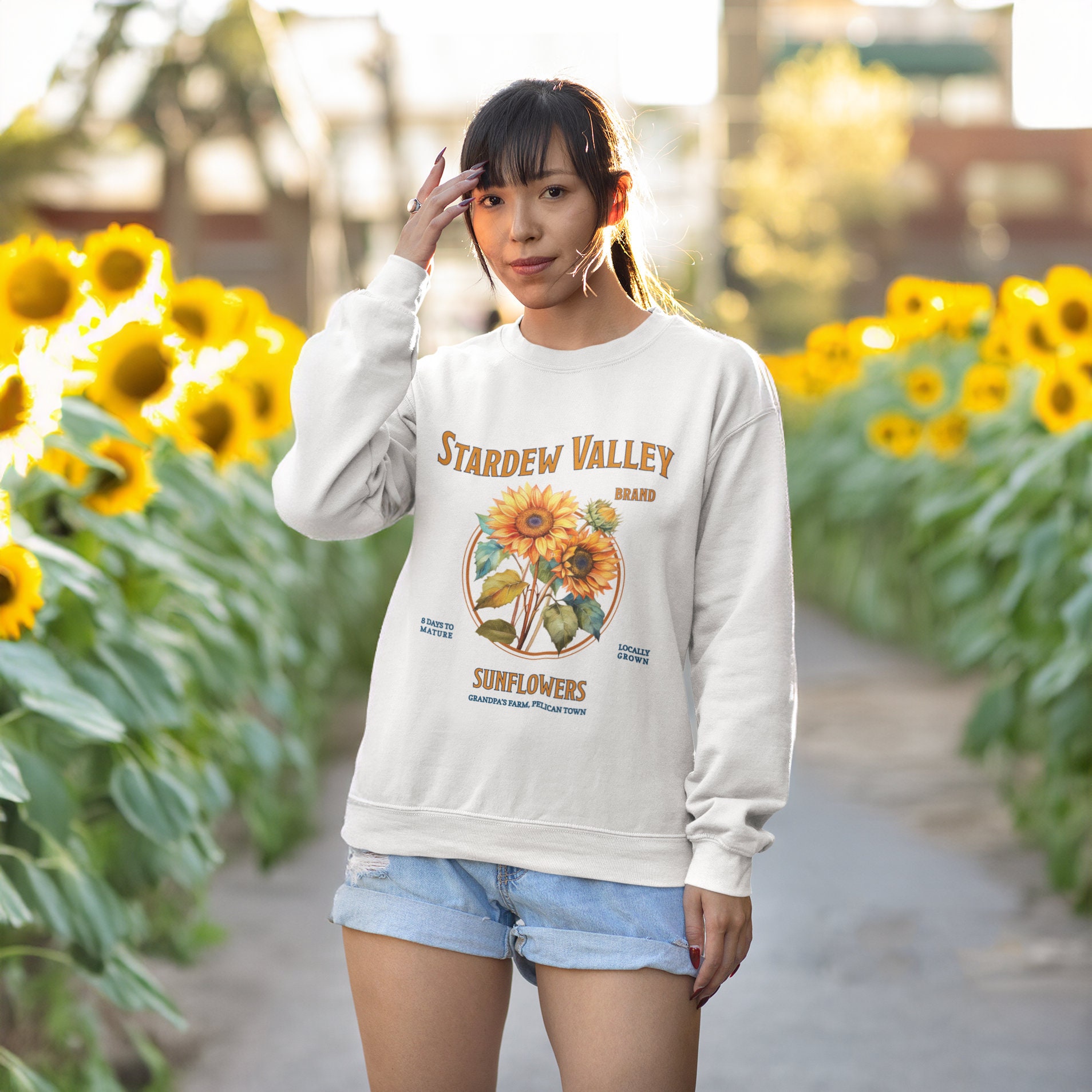 Stardew Valley Sweatshirt Sunflower Pullover Trendy Gaming Gift for ...