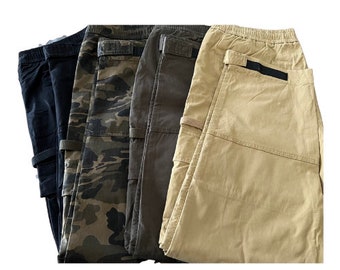 Pantaloni jogger cargo a vita alta calci indietro