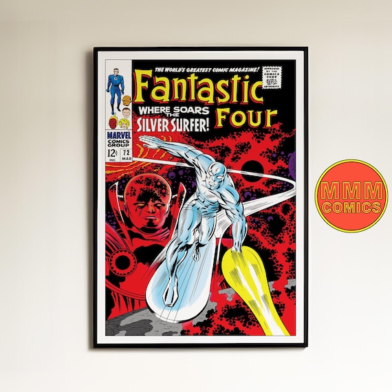 Silver Surfer Wall Art | Digital Download | Marvel Comic Cover
