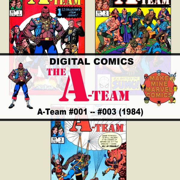 A-Team Digital Comics | Marvel | vintage retro collectable | 1980s | TV | Mr T | Comic Books | BA Baracus | Hannibal | Action | #ATDC001