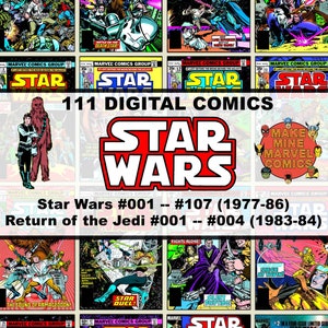 Star Wars Digital Comics / Marvel / película / vintage retro coleccionable / 1970s / 1980s / Jedi / Skywalker / Empire Strikes Back / STDC001 imagen 1