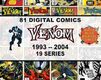 Venom Digital Comics | Marvel | superheroes | retro collectable | 1990s | 2000s | Spider-Man | Antihero | Movie | Brock | Hardy | #VNDC001