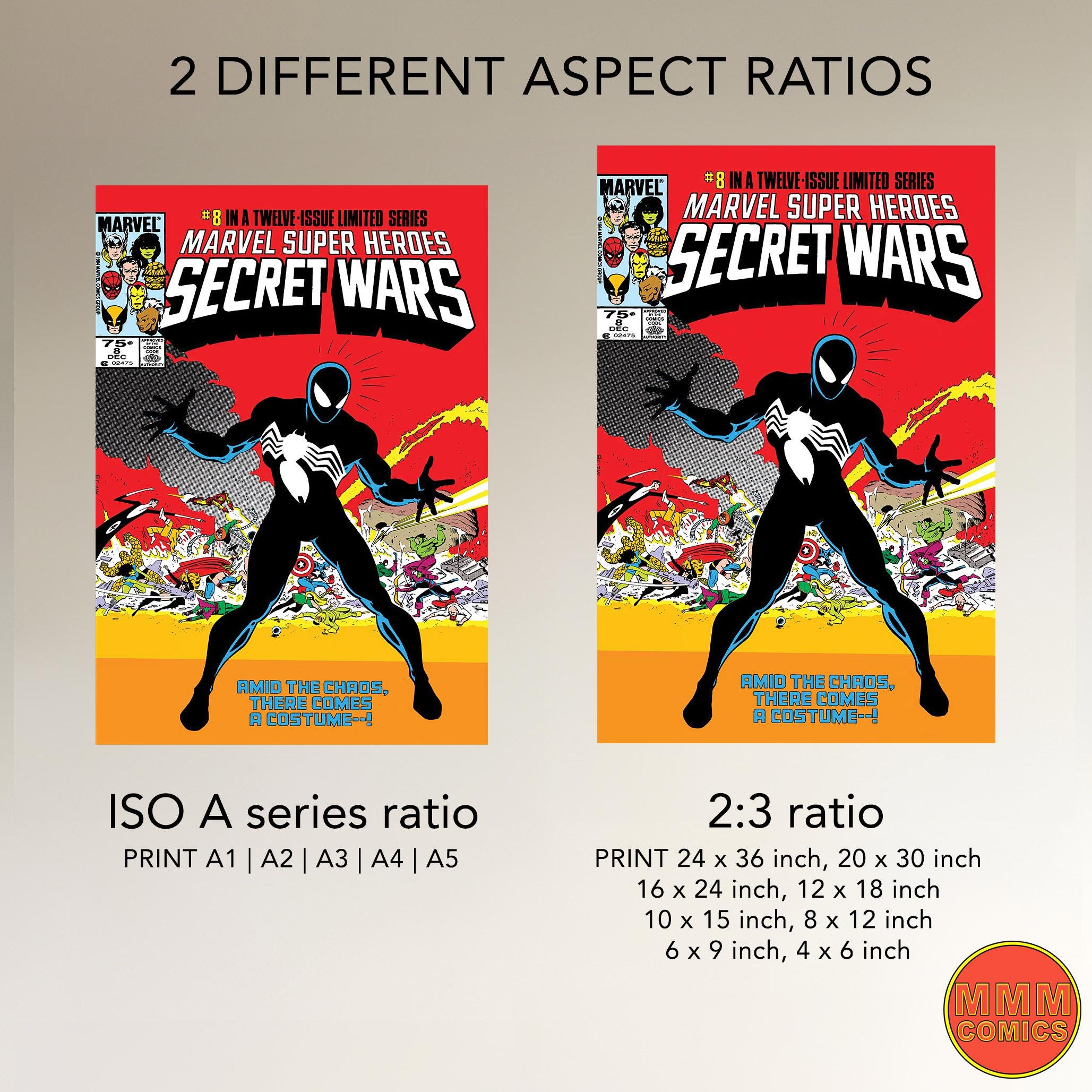 Secret Wars #8 Wall Art | Digital Download | Marvel Comic Cover
