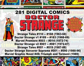 Doctor Strange digitale strips | Verwonder | superhelden | vintage retro verzamelbare jaren 60 | Jaren 70 | Jaren 80 | Jaren 90 | tovenarij | magie | #DSDC001