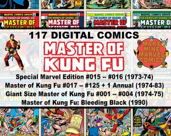 Master of Kung Fu Digital Comics | Marvel | superheroes | vintage retro collectable | 1970s| 1980s | 1990s karate | martial arts | #KFDC001