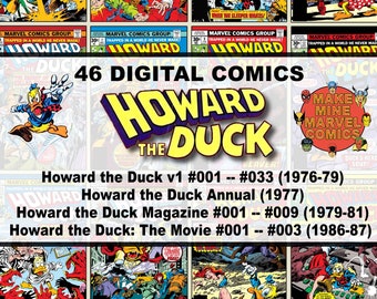 Howard de Eend Digitale strips | Verwonder | superhelden | vintage retro verzamelobject | Jaren 70 | Jaren 80 | Film | Sciencefiction | Humor | #HDDC001