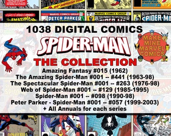 Spider-Man-Sammlung Digitale Comics | Marvel | Superhelden | Vintage-Retro | 1960er Jahre | 1970er Jahre | 1980er Jahre | 1990er Jahre | Spinnenvers | #SMDC001