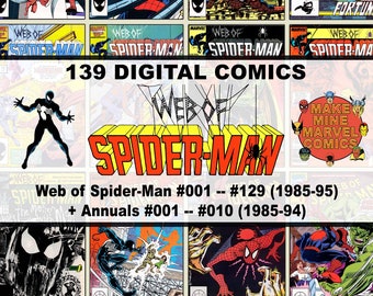 Web of Spider-Man Digital Comics | Marvel | vintage retro collectable | 1980s | 1990s | Spider-Verse | MCU | Amazing | Venom | #WSDC001