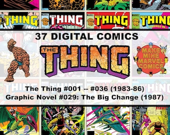 Het ding digitale strips | Verwonder | superhelden | vintage retro verzamelobject | Jaren 80 | Fantastische Vier | Grafische roman | MCU | #TNDC001