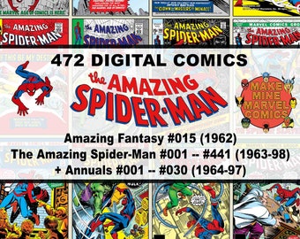 Bandes dessinées numériques incroyables de Spider-Man | merveille | super-héros | rétro vintage | Années 60 | Années 1970 | Années 80 | Années 90 | Spider-Verse | Action | #ASDC001