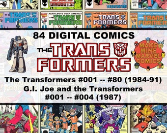 Bandes dessinées numériques Transformers | merveille | rétro vintage de collection | Années 80 | Années 90 | film | Dessin animé | Autobot | GI Joe | Hasbro | #TRDC001