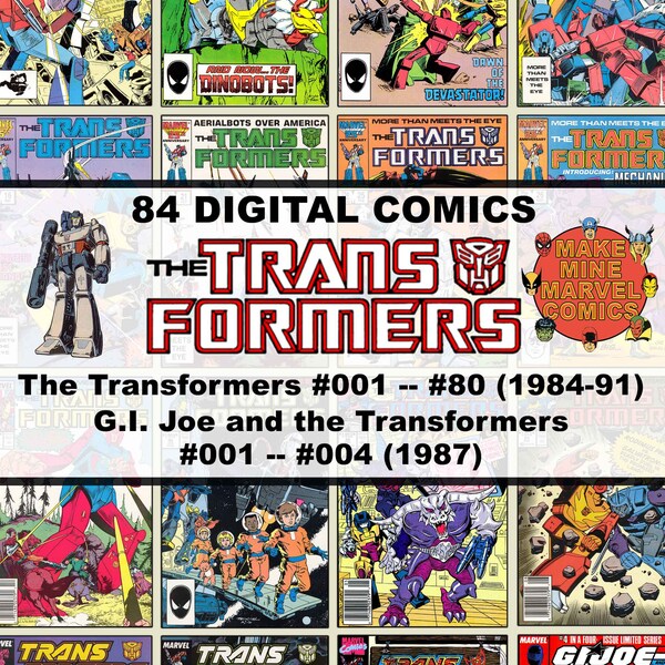 Transformers Digital Comics | Marvel | vintage retro collectable | 1980s | 1990s | movie | Cartoon | Autobot | GI Joe | Hasbro | #TRDC001