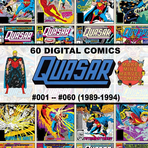 Quasar Digital Comics | Marvel | superheroes | vintage retro collectable | 1980s | 1990s | Cosmic | Space | Shield | MCU | #QUDC001