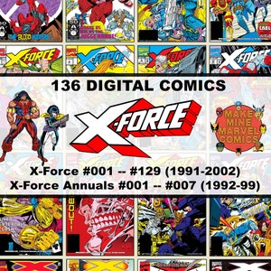 X-Force Digital Comics Marvel superheroes vintage retro collectable 1990s X-Men Domino Cable Rob Liefeld Mutant XODC001 zdjęcie 1