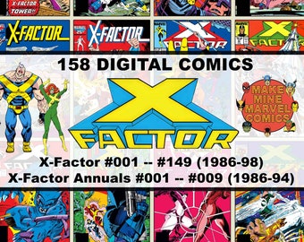 X-Factor Digital Comics | Marvel | vintage retro collectable | 1980s | 1990s | X-Men | Mutants | MCU | Cyclops | Beast | Angel | #XFDC001