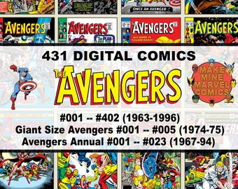 Avengers Digital Comics | Marvel | superheroes | vintage retro collectable | 1960s | 1970s | 1980s | 1990s | Action | Iron Man | #AVDC001