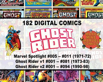 Ghost Rider Digital Comics | Marvel | superheroes | vintage retro collectable | 1970s | 1980s | 1990s | Motorcycle | Heavy Metal | #GRDC001