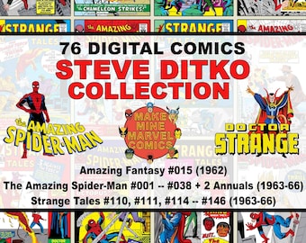 Steve Ditko Collection | Digital Comics | Marvel | superheroes | vintage retro collectable | 1960s | Spider-Man | Doctor Strange | #SDDC001