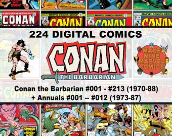 Conan el Bárbaro Digital Comics / Marvel / fantasía / vintage retro coleccionable / 1970s / 1980s / Espada / Hechicería / Acción / #CODC001