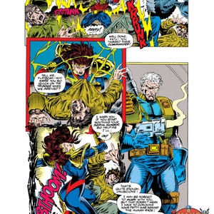 Cable Digital Comics Marvel superheroes vintage retro collectable 1990s Action X-Force X-Men Cyclops soldier CBDC001 image 3