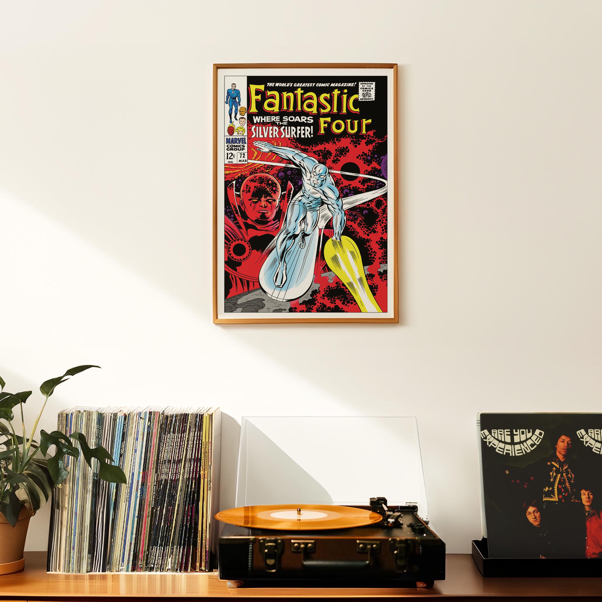 Silver Surfer Wall Art | Digital Download | Marvel Comic Cover