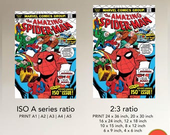 Spider-man #150 Wall Art | Digital Download | Marvel Comic Cover