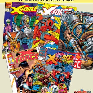 X-Force Digital Comics Marvel superheroes vintage retro collectable 1990s X-Men Domino Cable Rob Liefeld Mutant XODC001 zdjęcie 2